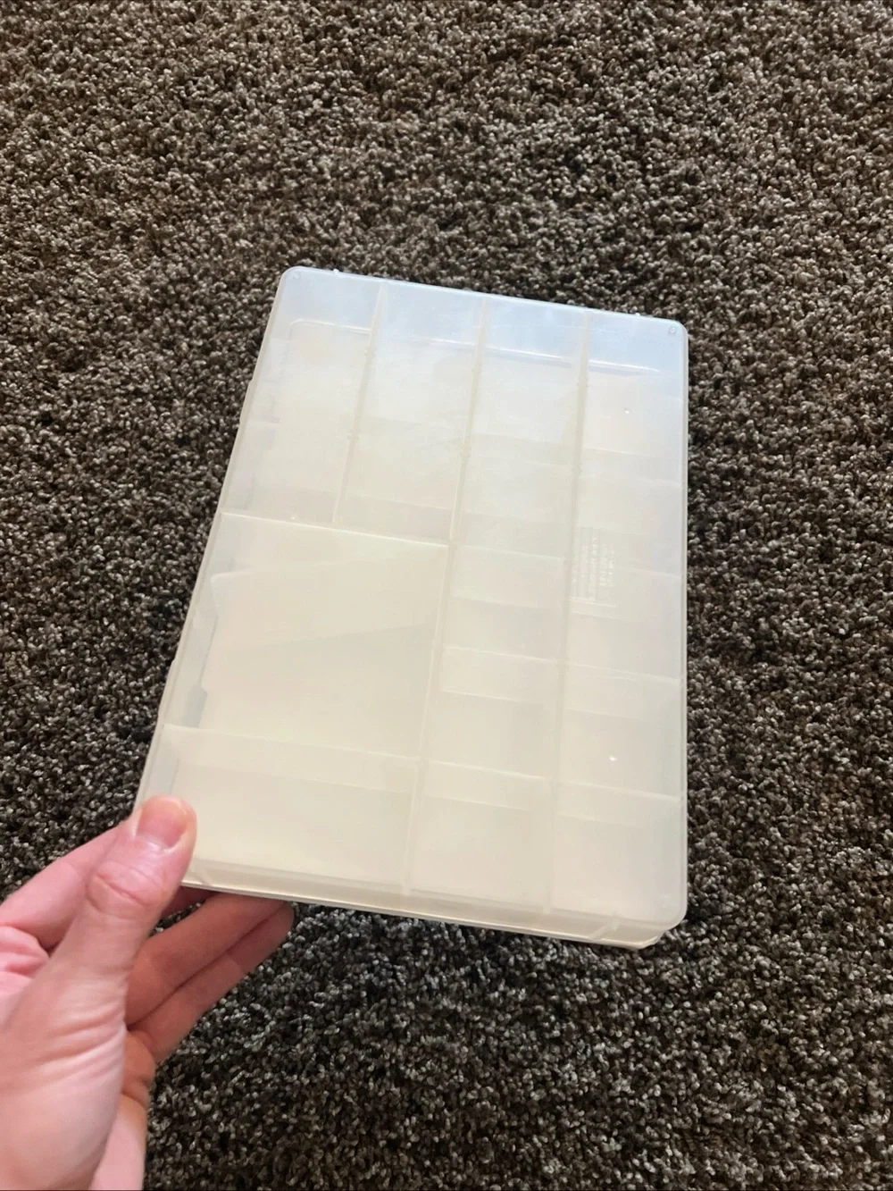 Clear Case Organizer - Clear Plastic Storage Box for Craft Supplies